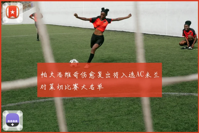 帕夫洛维奇伤愈复出将入选AC米兰对莱切比赛大名单